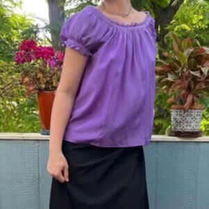 Boho Amethyst Summer Blouse